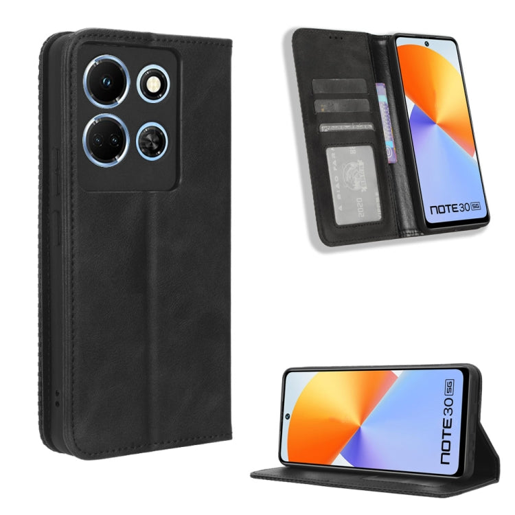 Magnetic Buckle Retro Texture Leather Phone Case, For Infinix Smart 7 Plus, For Infinix Note 30 5G, For Infinix Smart 7 HD X6516, For Infinix Note 30i, For Infinix Note 30 Pro, For Infinix Note 30 4G, For Infinix Note 30 VIP
