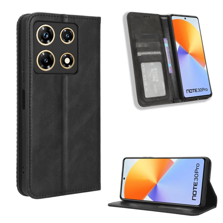 Magnetic Buckle Retro Texture Leather Phone Case, For Infinix Hot 40 4G, For Infinix Hot 40i 4G, For Infinix Smart 8 X6525, For Infinix Zero 30 4G, For Infinix Zero 30 5G, For Infinix GT 10 Pro, For Infinix Hot 30 5G X6832, For Infinix Smart 7 Plus����...