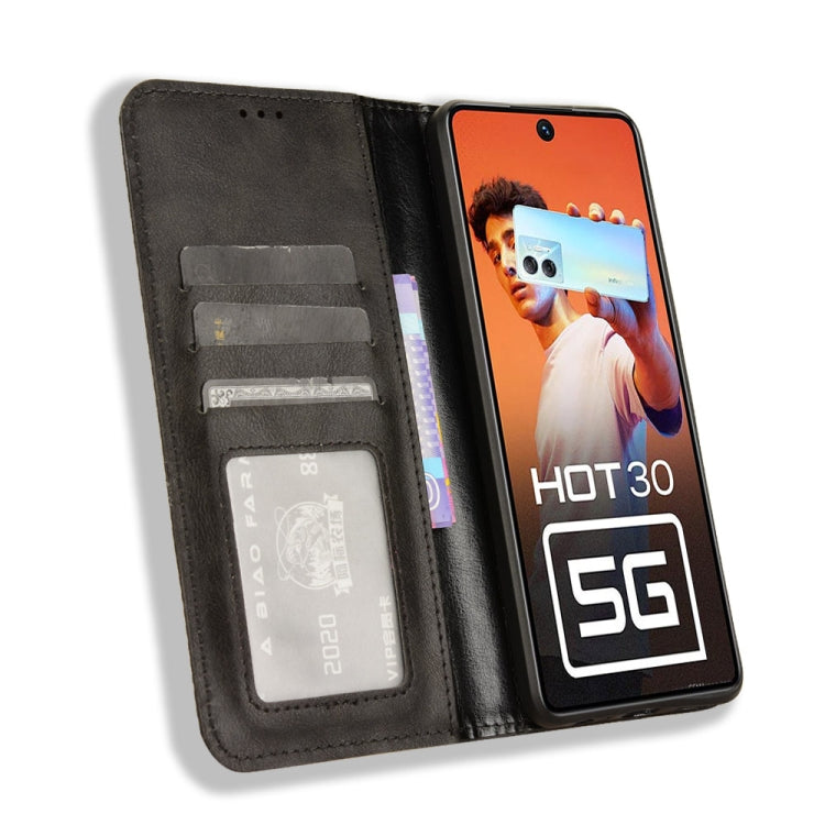 Magnetic Buckle Retro Texture Leather Phone Case, For Infinix Hot 30 5G X6832, For Infinix Smart 7 Plus, For Infinix Note 30 5G, For Infinix Smart 7 HD X6516, For Infinix Note 30i, For Infinix Note 30 Pro, For Infinix Note 30 4G, For Infinix Note 30 VIP