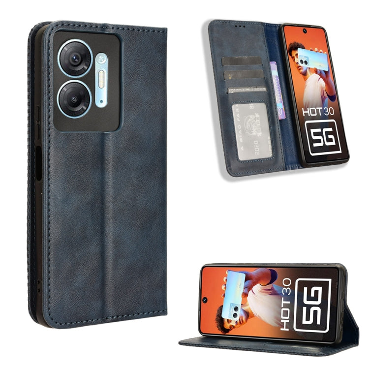 Magnetic Buckle Retro Texture Leather Phone Case, For Infinix Hot 30 5G X6832, For Infinix Smart 7 Plus, For Infinix Note 30 5G, For Infinix Smart 7 HD X6516, For Infinix Note 30i, For Infinix Note 30 Pro, For Infinix Note 30 4G, For Infinix Note 30 VIP
