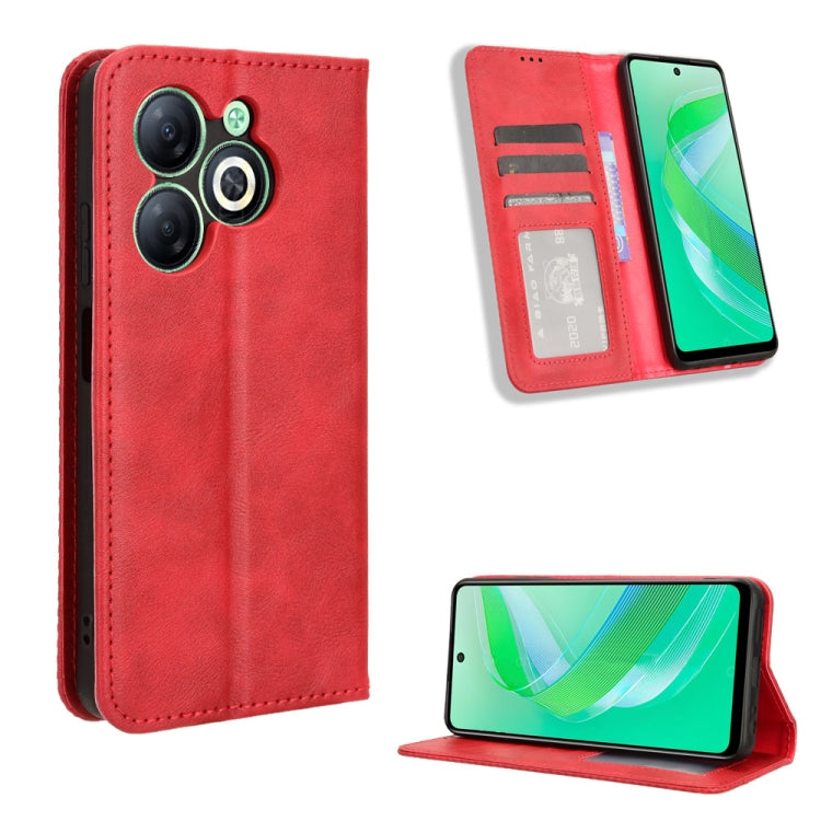 Magnetic Buckle Retro Texture Leather Phone Case, For Infinix Hot 40 4G, For Infinix Hot 40i 4G, For Infinix Smart 8 X6525, For Infinix Zero 30 4G, For Infinix Zero 30 5G, For Infinix GT 10 Pro, For Infinix Hot 30 5G X6832, For Infinix Smart 7 Plus����...