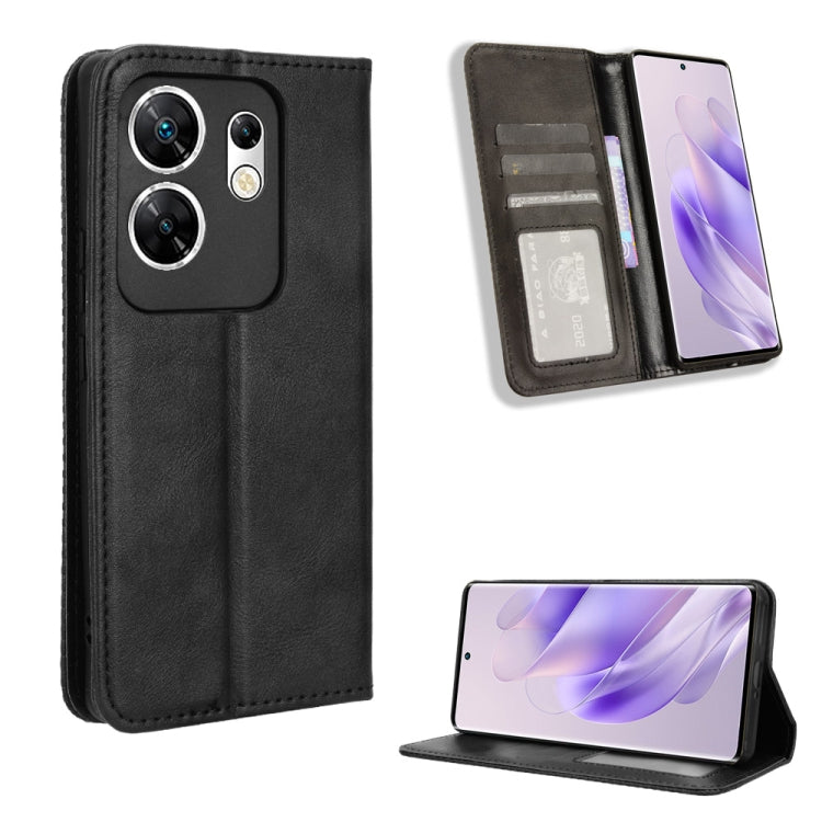 Magnetic Buckle Retro Texture Leather Phone Case, For Infinix Hot 40 4G, For Infinix Hot 40i 4G, For Infinix Smart 8 X6525, For Infinix Zero 30 4G, For Infinix Zero 30 5G, For Infinix GT 10 Pro, For Infinix Hot 30 5G X6832, For Infinix Smart 7 Plus����...