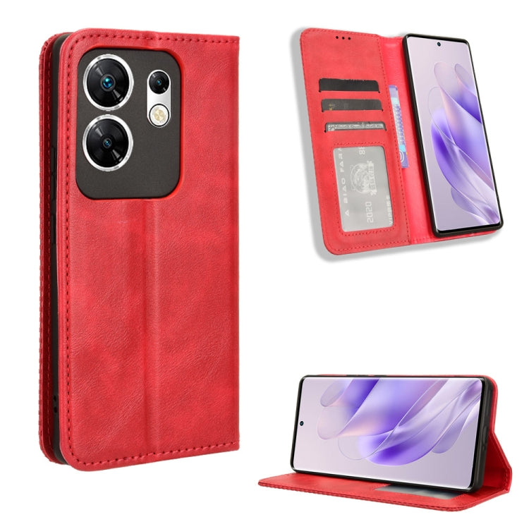 Magnetic Buckle Retro Texture Leather Phone Case, For Infinix Hot 40 4G, For Infinix Hot 40i 4G, For Infinix Smart 8 X6525, For Infinix Zero 30 4G, For Infinix Zero 30 5G, For Infinix GT 10 Pro, For Infinix Hot 30 5G X6832, For Infinix Smart 7 Plus����...