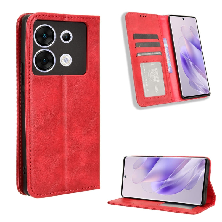 Magnetic Buckle Retro Texture Leather Phone Case, For Infinix Hot 40 4G, For Infinix Hot 40i 4G, For Infinix Smart 8 X6525, For Infinix Zero 30 4G, For Infinix Zero 30 5G, For Infinix GT 10 Pro, For Infinix Hot 30 5G X6832, For Infinix Smart 7 Plus����...