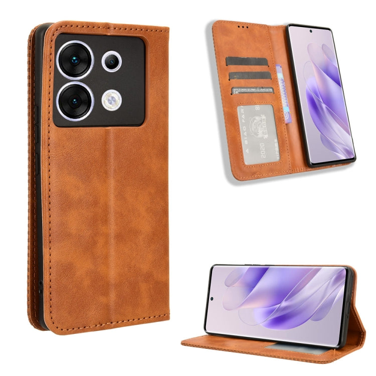 Magnetic Buckle Retro Texture Leather Phone Case, For Infinix Hot 40 4G, For Infinix Hot 40i 4G, For Infinix Smart 8 X6525, For Infinix Zero 30 4G, For Infinix Zero 30 5G, For Infinix GT 10 Pro, For Infinix Hot 30 5G X6832, For Infinix Smart 7 Plus����...