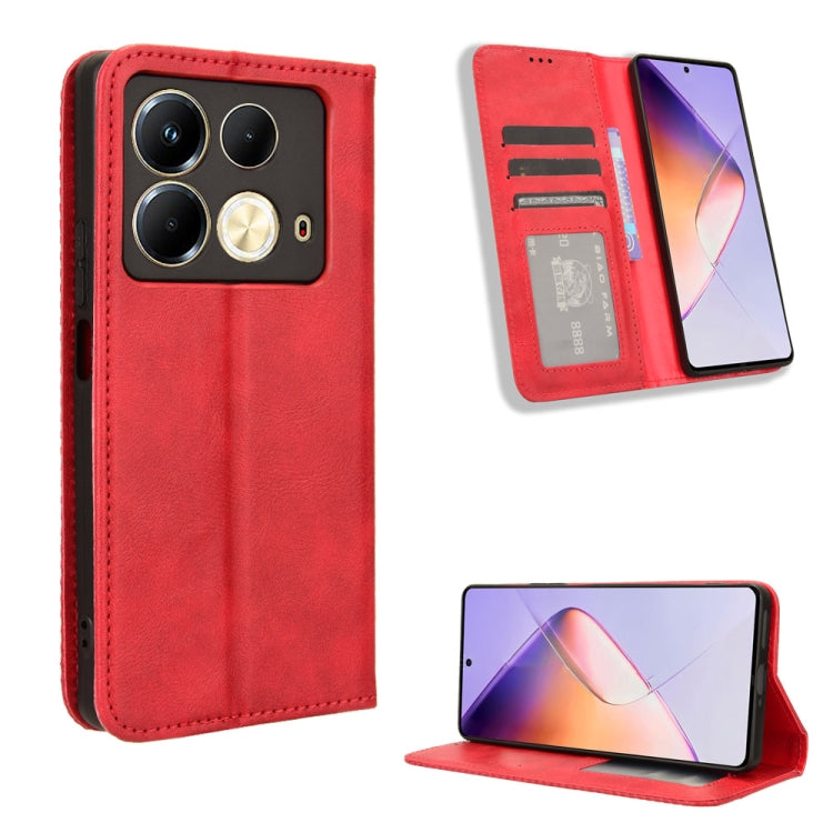 Magnetic Buckle Retro Texture Leather Phone Case, For Infinix Hot 50i 4G / Smart 9 4G, For Infinix Hot 50 Pro+ 4G, For Infinix Hot 50 4G, For Infinix Hot 50 5G, For Infinix Zero 40 5G, For Infinix Zero 40 4G, For Infinix Note 40X 5G X6838��������������...