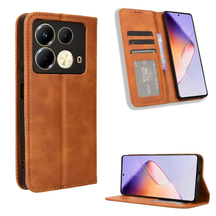 Magnetic Buckle Retro Texture Leather Phone Case, For Infinix Hot 50i 4G / Smart 9 4G, For Infinix Hot 50 Pro+ 4G, For Infinix Hot 50 4G, For Infinix Hot 50 5G, For Infinix Zero 40 5G, For Infinix Zero 40 4G, For Infinix Note 40X 5G X6838��������������...
