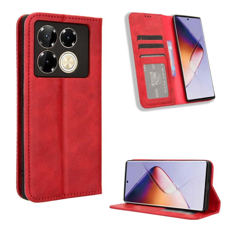 Magnetic Buckle Retro Texture Leather Phone Case, For Infinix Note 40X 5G X6838, For Infinix Note 40 5G X6852, For Infinix GT 20 Pro 5G X6871, For Infinix Note 40 Pro 4G, For Infinix Note 40 Pro 5G, For Infinix Note 40 4G, For Infinix Hot 40 4G        ...