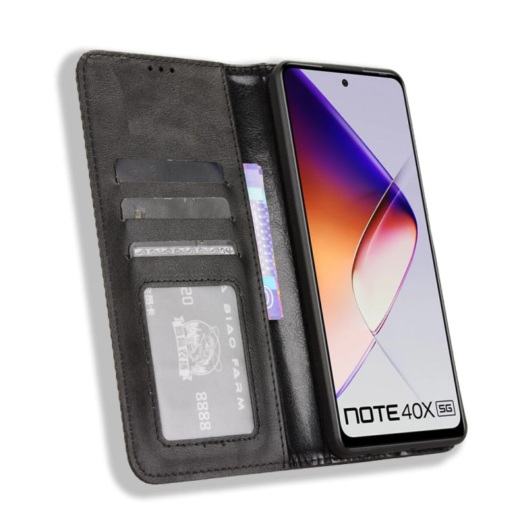 Magnetic Buckle Retro Texture Leather Phone Case, For Infinix Note 40X 5G X6838, For Infinix Note 40 5G X6852, For Infinix GT 20 Pro 5G X6871, For Infinix Note 40 Pro 4G, For Infinix Note 40 Pro 5G, For Infinix Note 40 4G, For Infinix Hot 40 4G        ...