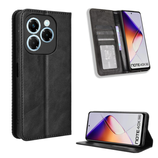 Magnetic Buckle Retro Texture Leather Phone Case, For Infinix Note 40X 5G X6838, For Infinix Note 40 5G X6852, For Infinix GT 20 Pro 5G X6871, For Infinix Note 40 Pro 4G, For Infinix Note 40 Pro 5G, For Infinix Note 40 4G, For Infinix Hot 40 4G        ...