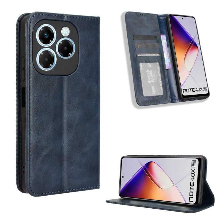 Magnetic Buckle Retro Texture Leather Phone Case, For Infinix Note 40X 5G X6838, For Infinix Note 40 5G X6852, For Infinix GT 20 Pro 5G X6871, For Infinix Note 40 Pro 4G, For Infinix Note 40 Pro 5G, For Infinix Note 40 4G, For Infinix Hot 40 4G        ...
