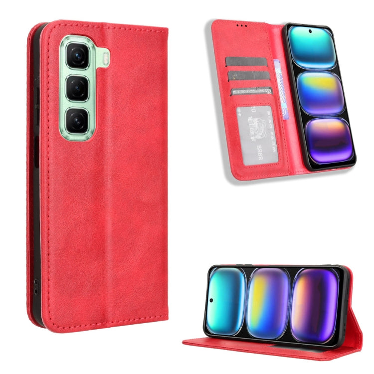 Magnetic Buckle Retro Texture Leather Phone Case, For Infinix Hot 50i 4G / Smart 9 4G, For Infinix Hot 50 Pro+ 4G, For Infinix Hot 50 4G, For Infinix Hot 50 5G, For Infinix Zero 40 5G, For Infinix Zero 40 4G, For Infinix Note 40X 5G X6838��������������...