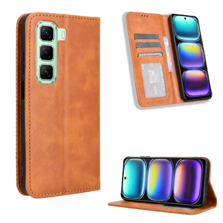 Magnetic Buckle Retro Texture Leather Phone Case, For Infinix Hot 50i 4G / Smart 9 4G, For Infinix Hot 50 Pro+ 4G, For Infinix Hot 50 4G, For Infinix Hot 50 5G, For Infinix Zero 40 5G, For Infinix Zero 40 4G, For Infinix Note 40X 5G X6838��������������...