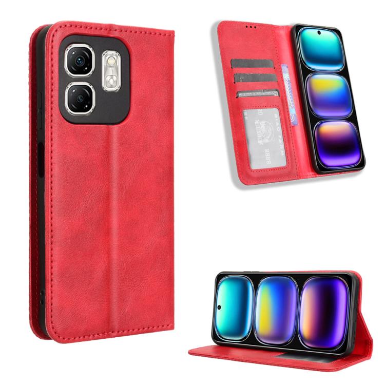 Magnetic Buckle Retro Texture Leather Phone Case, For Infinix Hot 50i 4G / Smart 9 4G, For Infinix Hot 50 Pro+ 4G, For Infinix Hot 50 4G, For Infinix Hot 50 5G, For Infinix Zero 40 5G, For Infinix Zero 40 4G, For Infinix Note 40X 5G X6838��������������...