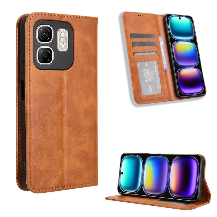 Magnetic Buckle Retro Texture Leather Phone Case, For Infinix Hot 50i 4G / Smart 9 4G, For Infinix Hot 50 Pro+ 4G, For Infinix Hot 50 4G, For Infinix Hot 50 5G, For Infinix Zero 40 5G, For Infinix Zero 40 4G, For Infinix Note 40X 5G X6838��������������...