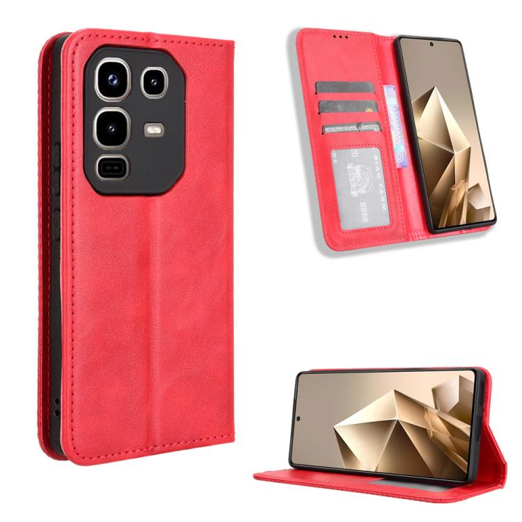 Magnetic Buckle Retro Texture Leather Phone Case, For Infinix GT 30 Pro 5G, For Infinix Note 50s 5G, For Infinix Note 50x 5G, For Infinix Note 50 Pro+, For Infinix Note 50 4G / Note 50 Pro 4G, For Infinix Hot 50 Pro 4G, For Infinix Hot 50i 4G / Smart 9...