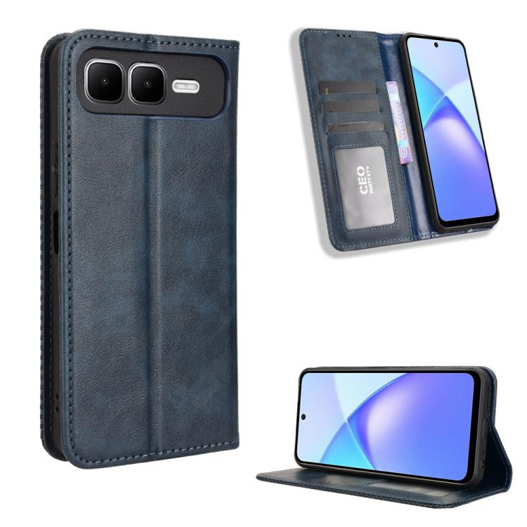 Magnetic Buckle Retro Texture Leather Phone Case, For Infinix Smart 10 / Tecno Pop 10 4G, For Infinix Hot 60i 5G / Tecno Spark Go 5G, For Infinix Hot 60i 4G / Hot 60 5G, For Infinix Hot 60 Pro+ 4G, For Infinix Hot 60 Pro 4G, For Infinix Smart 10 Plus 4...