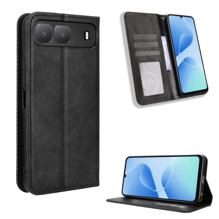 Magnetic Buckle Retro Texture Leather Phone Case, For Infinix Smart 10 / Tecno Pop 10 4G, For Infinix Hot 60i 5G / Tecno Spark Go 5G, For Infinix Hot 60i 4G / Hot 60 5G, For Infinix Hot 60 Pro+ 4G, For Infinix Hot 60 Pro 4G, For Infinix Smart 10 Plus 4...