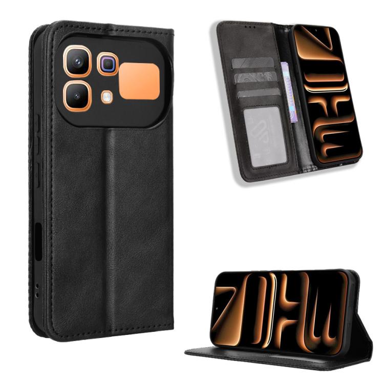 Magnetic Buckle Retro Texture Leather Phone Case, For Infinix GT 50 Pro 5G, For Infinix Hot 70 4G, For Infinix Note 60 Ultra 5G, For Infinix Note Edge 5G, For Infinix Smart 20 4G, For Infinix Note 60 / 60 Pro 5G, For Infinix Hot 60i 5G / Tecno Spark Go...
