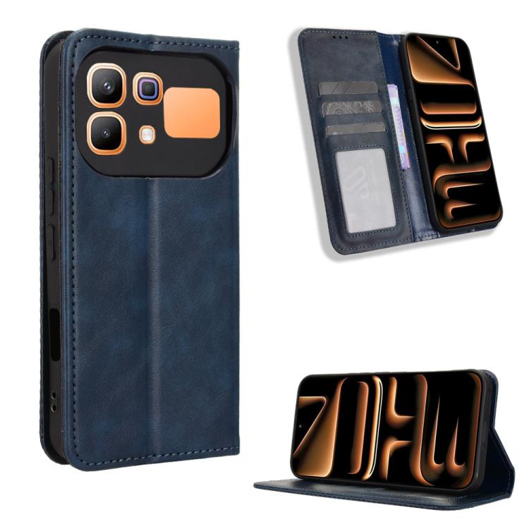 Magnetic Buckle Retro Texture Leather Phone Case, For Infinix GT 50 Pro 5G, For Infinix Hot 70 4G, For Infinix Note 60 Ultra 5G, For Infinix Note Edge 5G, For Infinix Smart 20 4G, For Infinix Note 60 / 60 Pro 5G, For Infinix Hot 60i 5G / Tecno Spark Go...
