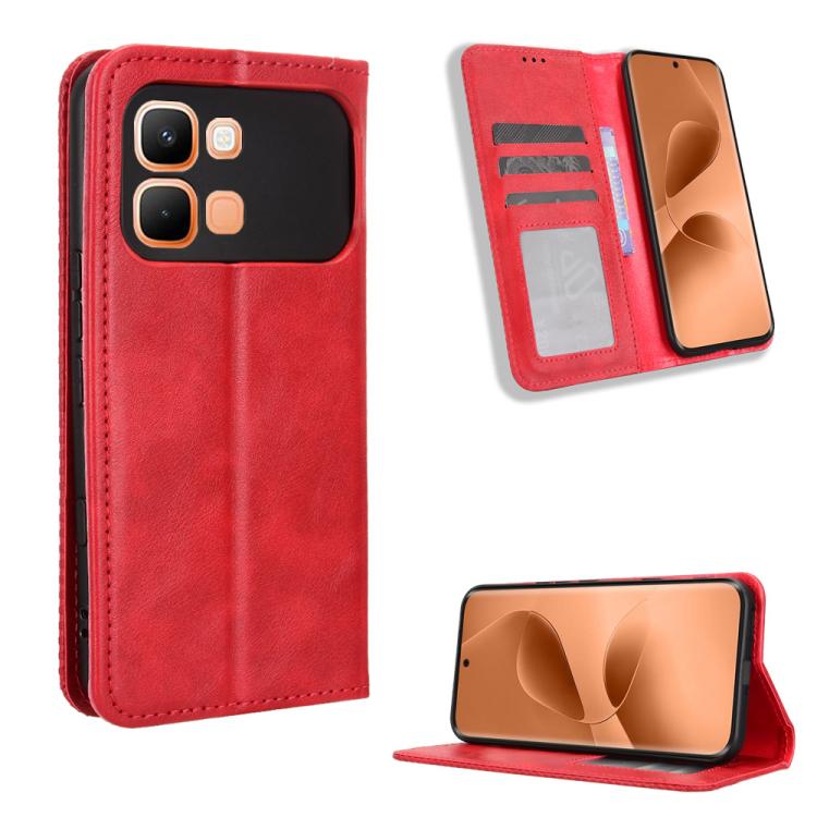 Magnetic Buckle Retro Texture Leather Phone Case, For Infinix GT 50 Pro 5G, For Infinix Hot 70 4G, For Infinix Note 60 Ultra 5G, For Infinix Note Edge 5G, For Infinix Smart 20 4G, For Infinix Note 60 / 60 Pro 5G, For Infinix Hot 60i 5G / Tecno Spark Go...