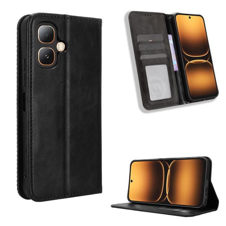 Magnetic Buckle Retro Texture Leather Phone Case, For Infinix GT 50 Pro 5G, For Infinix Hot 70 4G, For Infinix Note 60 Ultra 5G, For Infinix Note Edge 5G, For Infinix Smart 20 4G, For Infinix Note 60 / 60 Pro 5G, For Infinix Hot 60i 5G / Tecno Spark Go...