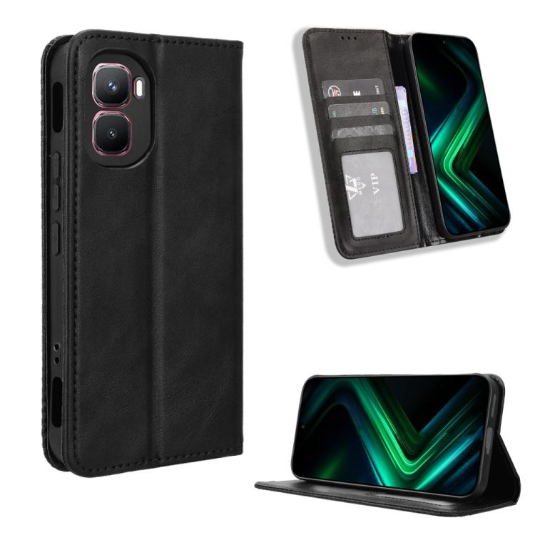 Magnetic Buckle Retro Texture Leather Phone Case, For Infinix GT 50 Pro 5G, For Infinix Hot 70 4G, For Infinix Note 60 Ultra 5G, For Infinix Note Edge 5G, For Infinix Smart 20 4G, For Infinix Note 60 / 60 Pro 5G, For Infinix Hot 60i 5G / Tecno Spark Go...