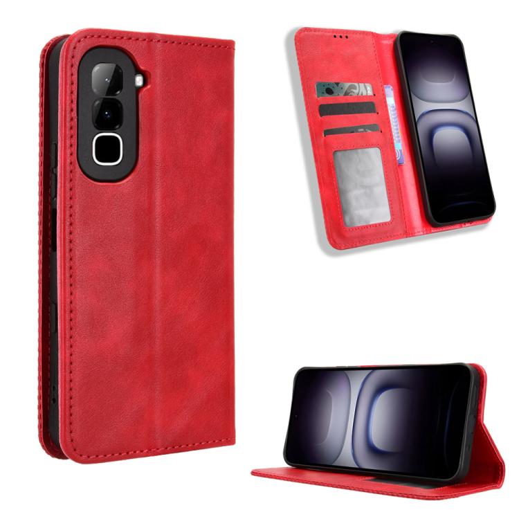 Magnetic Buckle Retro Texture Leather Phone Case, For Infinix GT 50 Pro 5G, For Infinix Hot 70 4G, For Infinix Note 60 Ultra 5G, For Infinix Note Edge 5G, For Infinix Smart 20 4G, For Infinix Note 60 / 60 Pro 5G, For Infinix Hot 60i 5G / Tecno Spark Go...