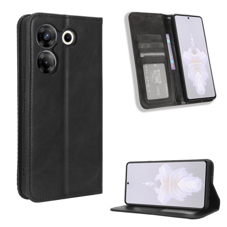 Magnetic Buckle Retro Texture Leather Phone Case, For Tecno Camon 20 Pro 5G, For Tecno Camon 20 Pro