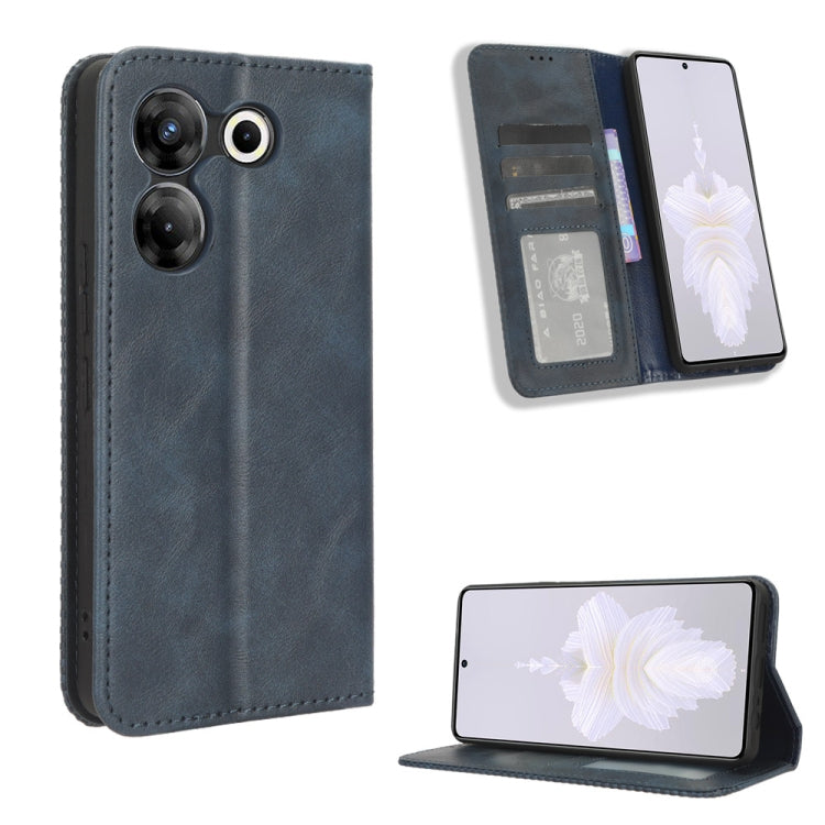 Magnetic Buckle Retro Texture Leather Phone Case, For Tecno Camon 20 Pro 5G, For Tecno Camon 20 Pro