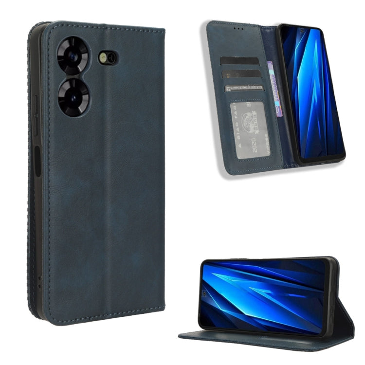 Magnetic Buckle Retro Texture Leather Phone Case, For Tecno Camon 30 Pro 5G, For Tecno Camon 30 5G / 4G, For Tecno Pova 6 Pro 5G, For Tecno Spark 20 Pro+ 4G, For Tecno Spark 20 Pro 4G, For Tecno Spark Go 2024, For Tecno Spark 20 4G                     ...