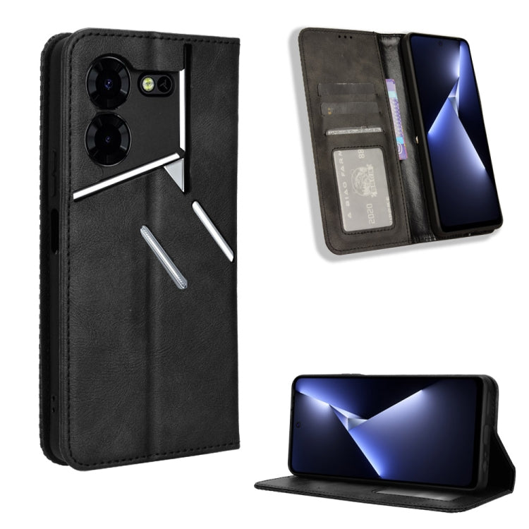 Magnetic Buckle Retro Texture Leather Phone Case, For Tecno Camon 30 Pro 5G, For Tecno Camon 30 5G / 4G, For Tecno Pova 6 Pro 5G, For Tecno Spark 20 Pro+ 4G, For Tecno Spark 20 Pro 4G, For Tecno Spark Go 2024, For Tecno Spark 20 4G                     ...