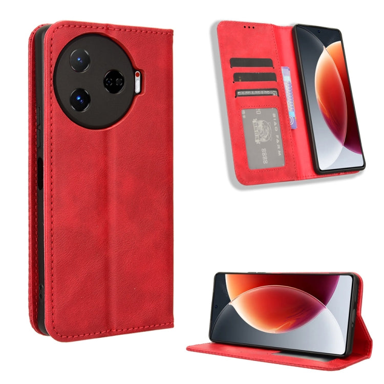 Magnetic Buckle Retro Texture Leather Phone Case, For Tecno Pova 6 4G, For Tecno Camon 30 Pro 5G, For Tecno Camon 30 5G / 4G, For Tecno Pova 6 Pro 5G, For Tecno Spark 20 Pro+ 4G, For Tecno Spark 20 Pro 4G, For Tecno Spark Go 2024, For Tecno Spark 20 4G...