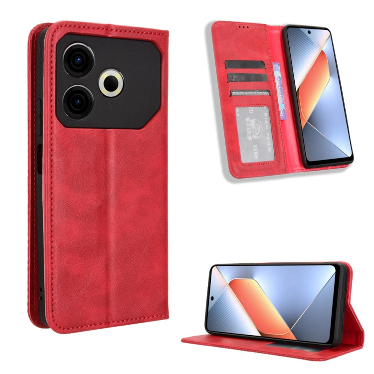 Magnetic Buckle Retro Texture Leather Phone Case, For Tecno Camon 40 Premier 5G, For Tecno Camon 40 4G, For Tecno Camon 30S 4G / 30S Pro 4G, For Tecno Pova 6 Neo 5G / Spark 30 5G, For Tecno Spark 30 Pro 4G, For Tecno Spark 30 4G                        ...