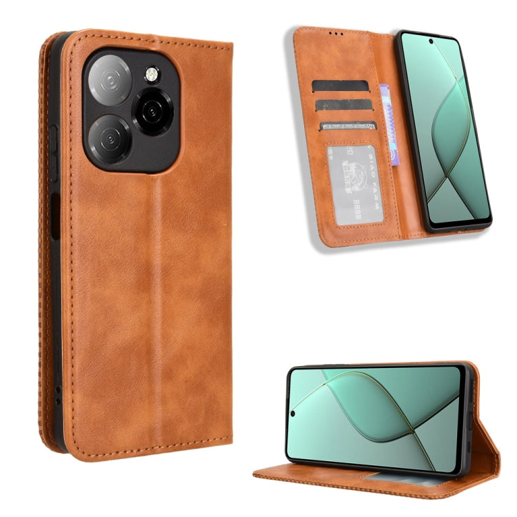 Magnetic Buckle Retro Texture Leather Phone Case, For Tecno Camon 40 Premier 5G, For Tecno Camon 40 4G, For Tecno Camon 30S 4G / 30S Pro 4G, For Tecno Pova 6 Neo 5G / Spark 30 5G, For Tecno Spark 30 Pro 4G, For Tecno Spark 30 4G                        ...