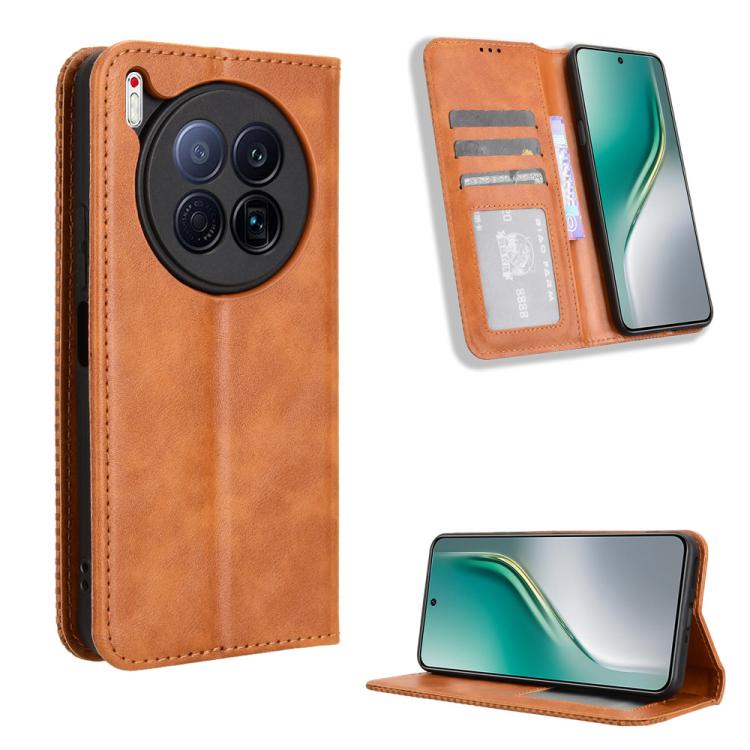 Magnetic Buckle Retro Texture Leather Phone Case, For Tecno Camon 40 Pro 4G / 5G, For Tecno Camon 40 Premier 5G, For Tecno Camon 40 4G, For Tecno Camon 30S 4G / 30S Pro 4G, For Tecno Pova 6 Neo 5G / Spark 30 5G, For Tecno Spark 30 Pro 4G               ...