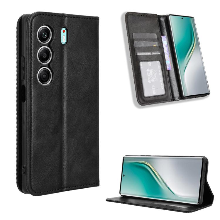 Magnetic Buckle Retro Texture Leather Phone Case, For Tecno Camon 40 Pro 4G / 5G, For Tecno Camon 40 Premier 5G, For Tecno Camon 40 4G, For Tecno Camon 30S 4G / 30S Pro 4G, For Tecno Pova 6 Neo 5G / Spark 30 5G, For Tecno Spark 30 Pro 4G               ...