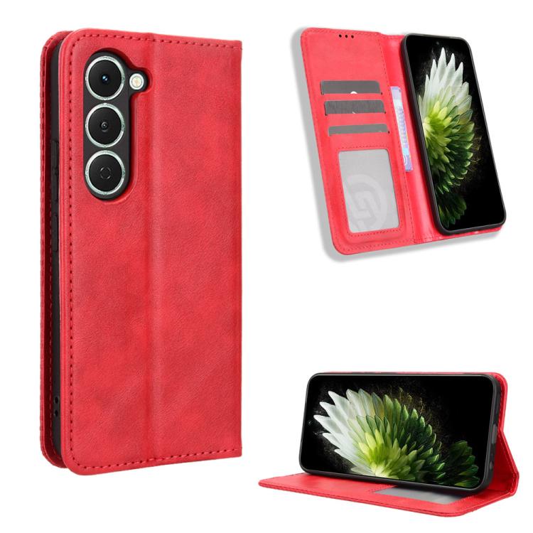 Magnetic Buckle Retro Texture Leather Phone Case, For Tecno Spark Slim, For Tecno Spark 40C, For Tecno Pova 7 Pro 5G, For Tecno Pova 7 5G, For Tecno Spark 40 Pro+ 4G, For Tecno Spark 40 Pro 4G, For Tecno Spark 40 4G, For Tecno Pova 7 Ultra 5G          ...