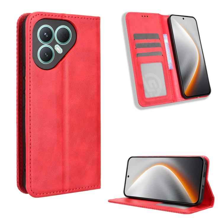 Magnetic Buckle Retro Texture Leather Phone Case, For Tecno Spark Slim, For Tecno Spark 40C, For Tecno Pova 7 Pro 5G, For Tecno Pova 7 5G, For Tecno Spark 40 Pro+ 4G, For Tecno Spark 40 Pro 4G, For Tecno Spark 40 4G, For Tecno Pova 7 Ultra 5G          ...