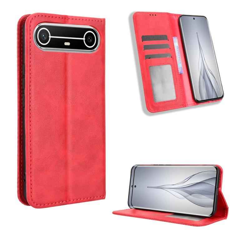Magnetic Buckle Retro Texture Leather Phone Case, For Tecno Spark Slim, For Tecno Spark 40C, For Tecno Pova 7 Pro 5G, For Tecno Pova 7 5G, For Tecno Spark 40 Pro+ 4G, For Tecno Spark 40 Pro 4G, For Tecno Spark 40 4G, For Tecno Pova 7 Ultra 5G          ...