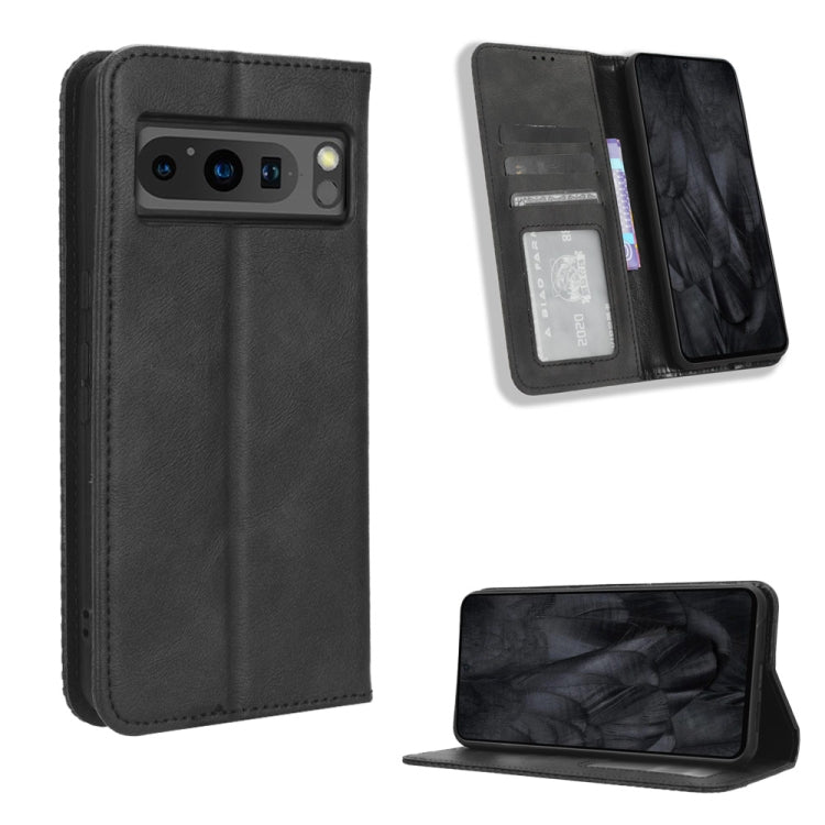 Magnetic Buckle Retro Texture Leather Phone Case, For Google Pixel 10 Pro XL, For Google Pixel 10 Pro / 10, For Google Pixel 9a, For Google Pixel 9 Pro, For Google Pixel 9, For Google Pixel 8a, For Google Pixel 8 Pro, For Google Pixel 8