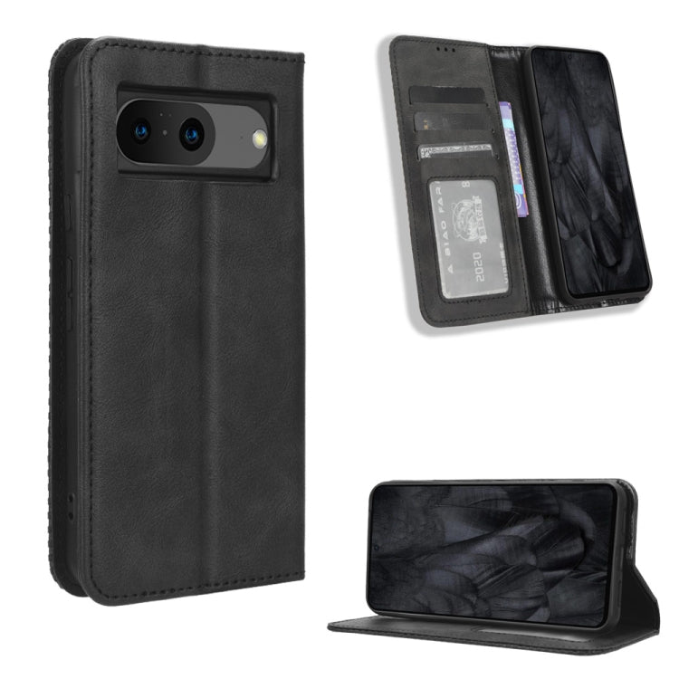 Magnetic Buckle Retro Texture Leather Phone Case, For Google Pixel 10 Pro XL, For Google Pixel 10 Pro / 10, For Google Pixel 9a, For Google Pixel 9 Pro, For Google Pixel 9, For Google Pixel 8a, For Google Pixel 8 Pro, For Google Pixel 8