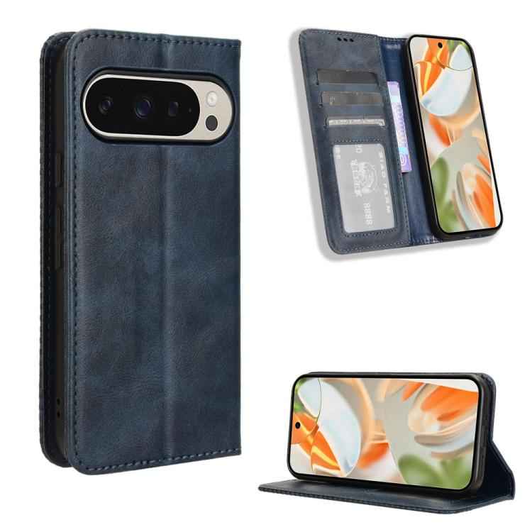 Magnetic Buckle Retro Texture Leather Phone Case, For Google Pixel 10 Pro XL, For Google Pixel 10 Pro / 10, For Google Pixel 9a, For Google Pixel 9 Pro, For Google Pixel 9, For Google Pixel 8a, For Google Pixel 8 Pro, For Google Pixel 8