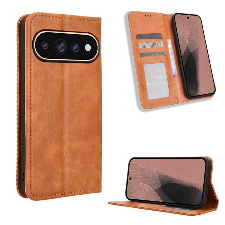 Magnetic Buckle Retro Texture Leather Phone Case, For Google Pixel 11 Pro XL, For Google Pixel 11 Pro / 11, For Google Pixel 10 Pro XL, For Google Pixel 10 Pro / 10, For Google Pixel 9a, For Google Pixel 9 Pro, For Google Pixel 9, For Google Pixel 8a  ...