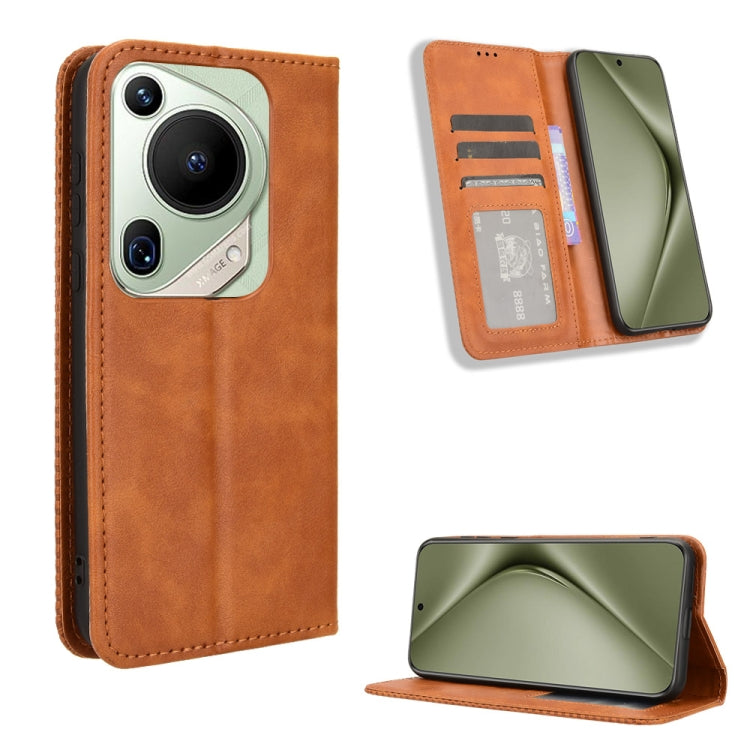 Magnetic Buckle Retro Texture Leather Phone Case, For Huawei Mate 70 Pro / 70 Pro+, For Huawei Mate 70, For Huawei nova 13 Pro 5G, For Huawei Pura 70 Ultra, For Huawei Pura 70 Pro / 70 Pro+, For Huawei nova 12i 4G / Enjoy 70 Pro 4G, For Huawei Pura 70 ...