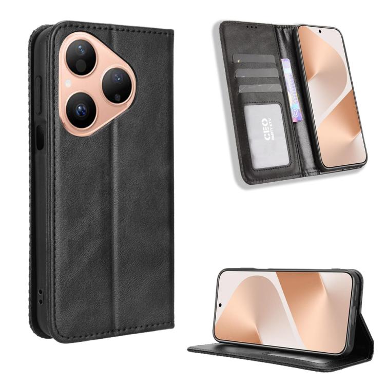 Magnetic Buckle Retro Texture Leather Phone Case, For Huawei Pura 80 5G, For Huawei nova 14 Ultra 5G, For Huawei nova 14 Pro 5G, For Huawei nova 14 5G, For Huawei Enjoy 80 4G / nova Y73 4G, For Huawei Mate 70 Pro / 70 Pro+, For Huawei Mate 70          ...