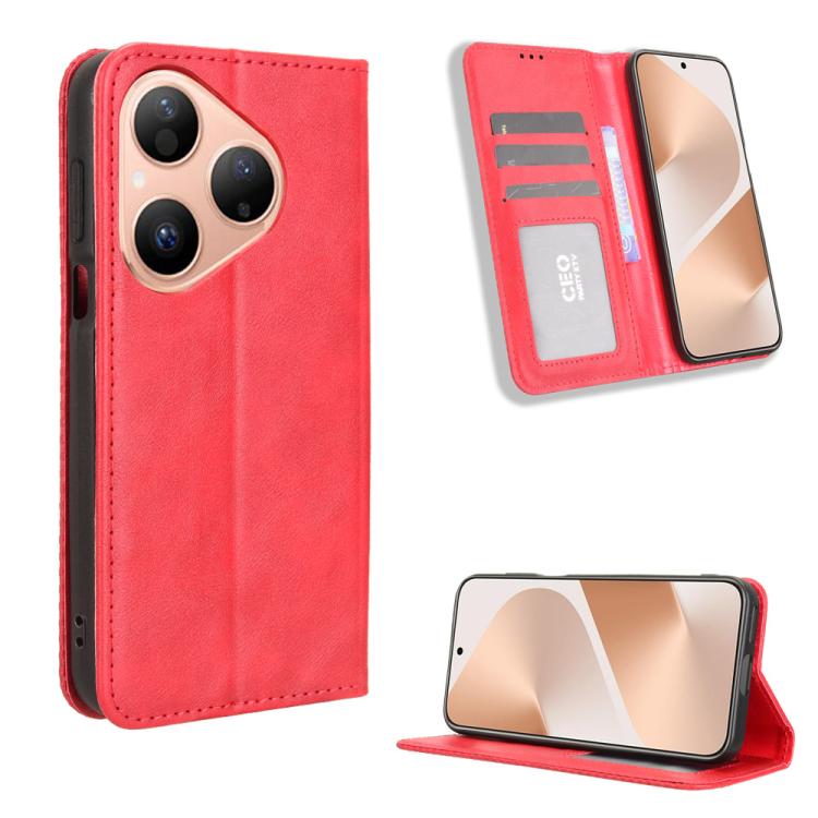 Magnetic Buckle Retro Texture Leather Phone Case, For Huawei Pura 80 5G, For Huawei nova 14 Ultra 5G, For Huawei nova 14 Pro 5G, For Huawei nova 14 5G, For Huawei Enjoy 80 4G / nova Y73 4G, For Huawei Mate 70 Pro / 70 Pro+, For Huawei Mate 70          ...