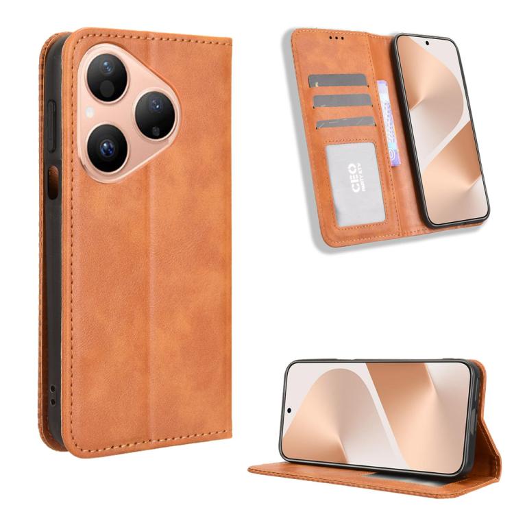 Magnetic Buckle Retro Texture Leather Phone Case, For Huawei Pura 80 5G, For Huawei nova 14 Ultra 5G, For Huawei nova 14 Pro 5G, For Huawei nova 14 5G, For Huawei Enjoy 80 4G / nova Y73 4G, For Huawei Mate 70 Pro / 70 Pro+, For Huawei Mate 70          ...