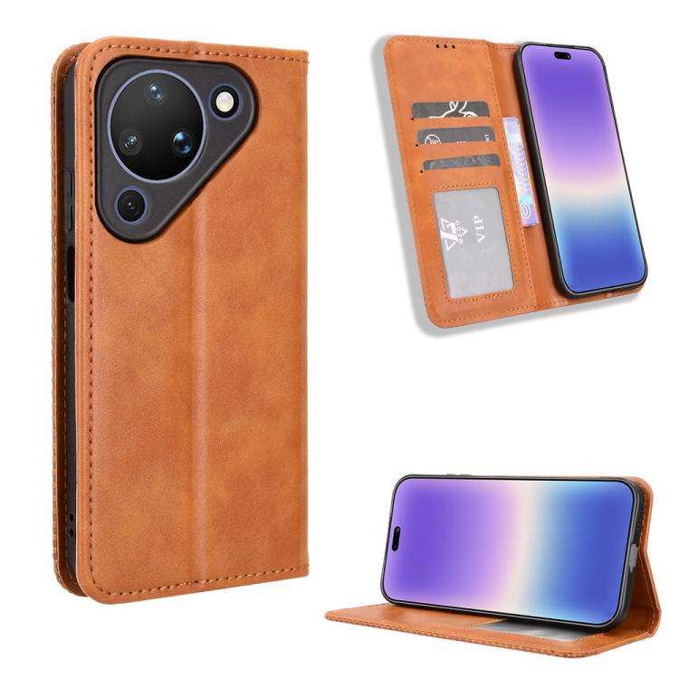 Magnetic Buckle Retro Texture Leather Phone Case, For Huawei Pura 90 Pro Max 5G, For Huawei Pura 90 Pro 5G, For Huawei Pura 90 5G, For Huawei nova 15 Pro / 15 Ultra, For Huawei Mate 80 Pro / 80, For Huawei Pura 80 Ultra 5G                              ...