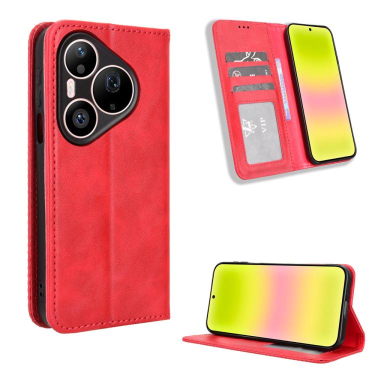 Magnetic Buckle Retro Texture Leather Phone Case, For Huawei Pura 90 Pro Max 5G, For Huawei Pura 90 Pro 5G, For Huawei Pura 90 5G, For Huawei nova 15 Pro / 15 Ultra, For Huawei Mate 80 Pro / 80, For Huawei Pura 80 Ultra 5G                              ...